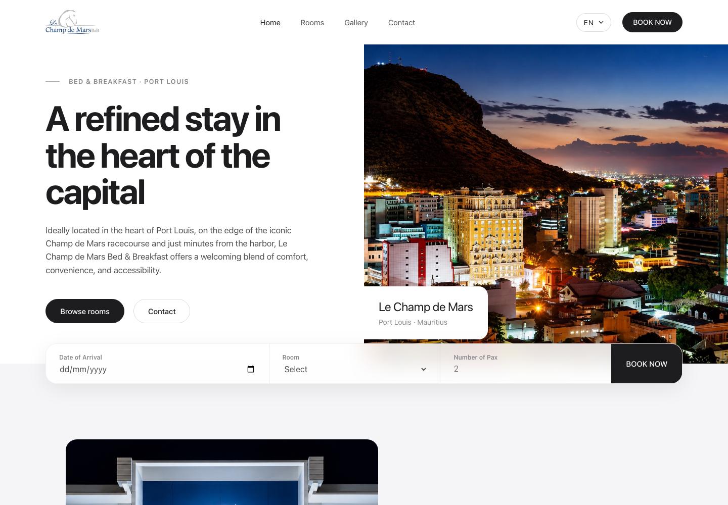 Le Champ de Mars Hotel website