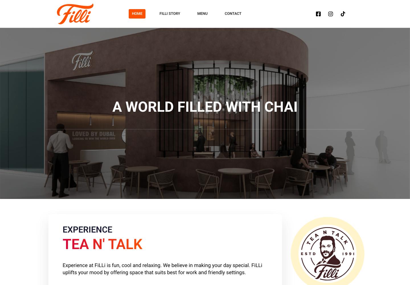 FiLLi Cafe website