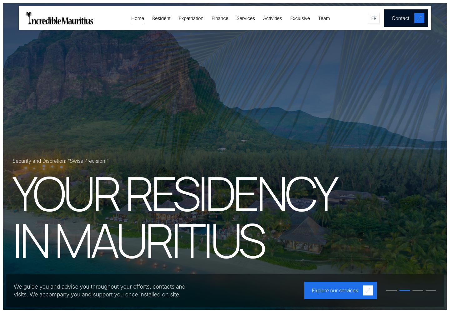 Incredible Mauritius website