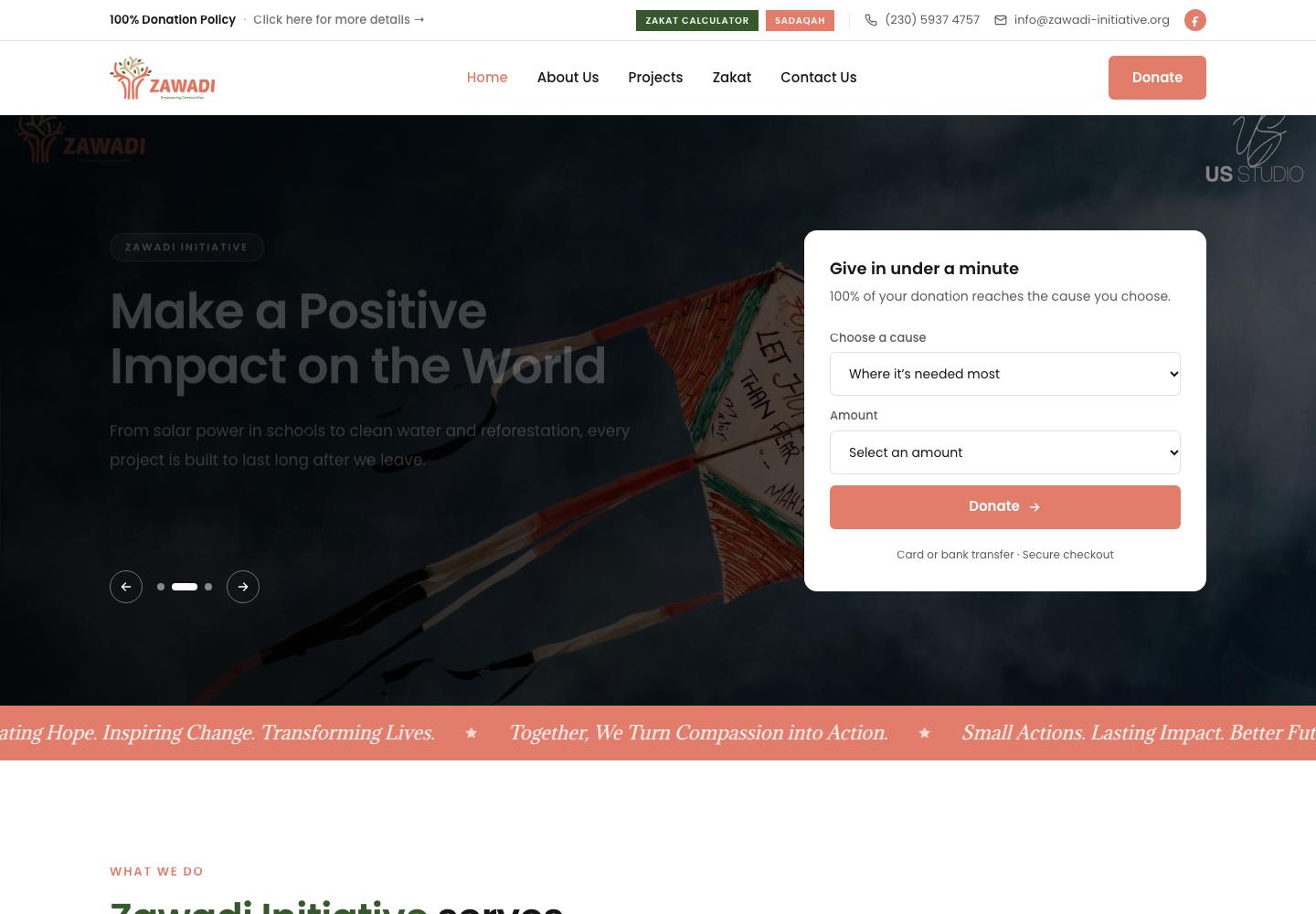 Zawadi Initiative website